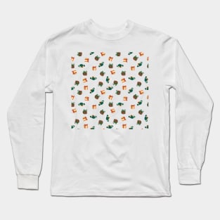 Christmas Gifts Pattern Design, Red 10 Long Sleeve T-Shirt